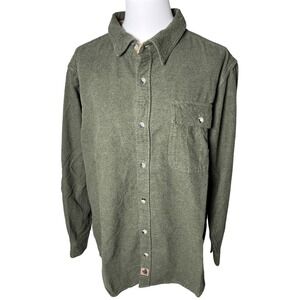 Workwear Flannel‎ Shirt Olive Green Legendary Whitetails Buck Camp Mens L